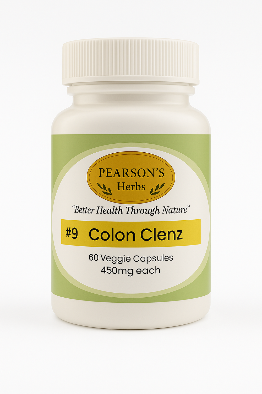 Pearson's Herbs Colon Clenz supplement bottle on a white background